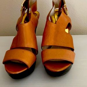 Michael Kors Carla Platform Heeled Sandals Size 6